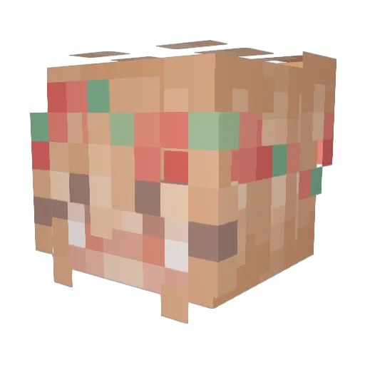 annmaybe Minecraft avatar head, 3D render