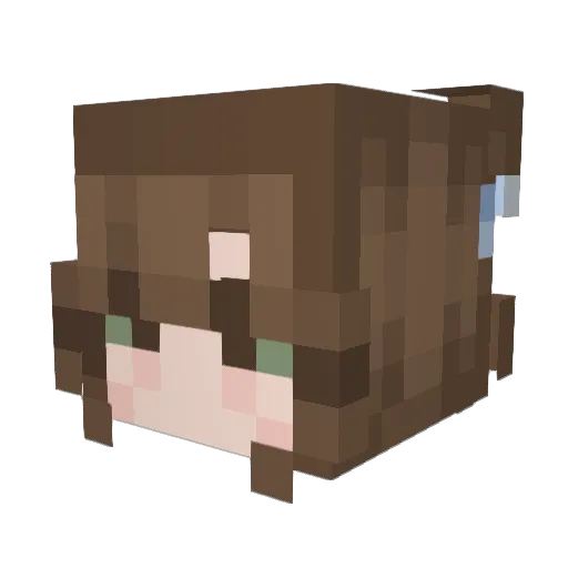annmmc Minecraft avatar head, 3D render