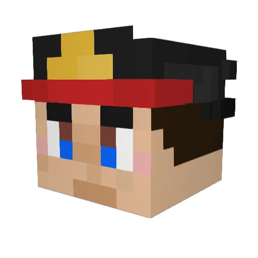 annoeoe Minecraft avatar head, 3D render