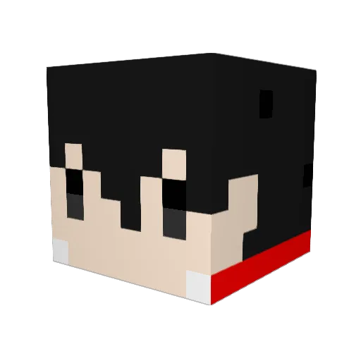 annu Minecraft avatar head, 3D render
