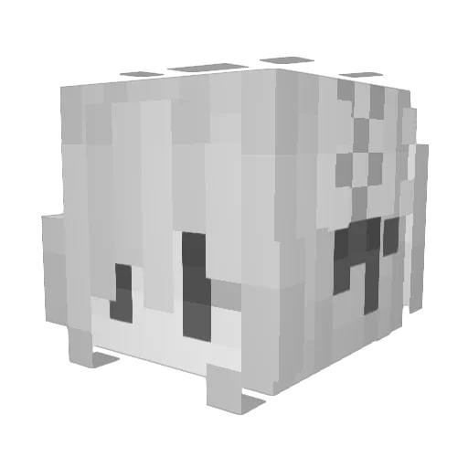 annunciate Minecraft avatar head, 3D render
