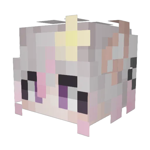 annybutt Minecraft avatar head, 3D render