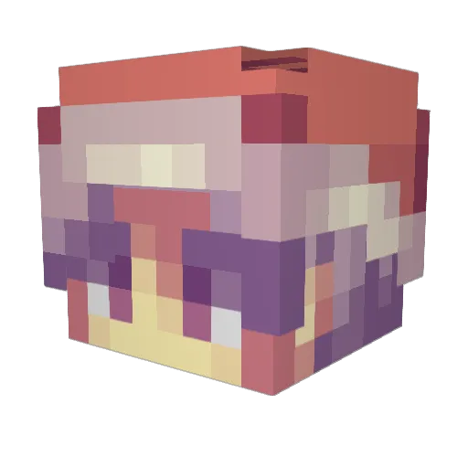anochii Minecraft avatar head, 3D render