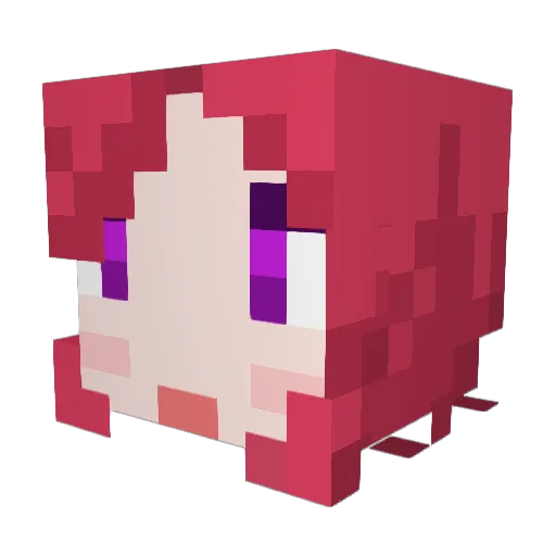 anojin Minecraft avatar head, 3D render