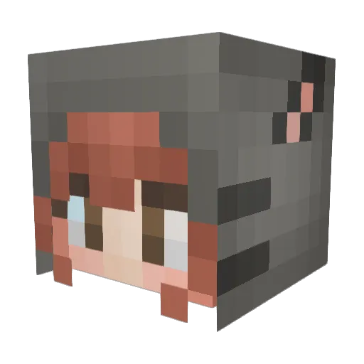 anokoking Minecraft avatar head, 3D render