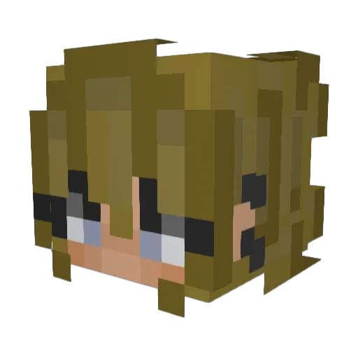 anomaliae Minecraft avatar head, 3D render