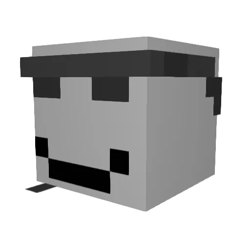 anonblob Minecraft avatar head, 3D render