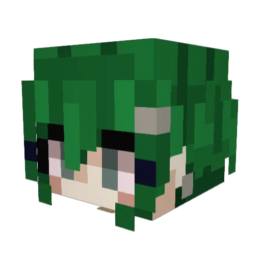 anonime_dijk Minecraft avatar head, 3D render