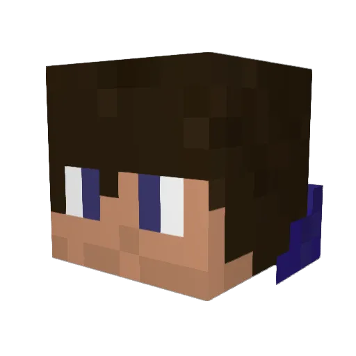 anonpl Minecraft avatar head, 3D render