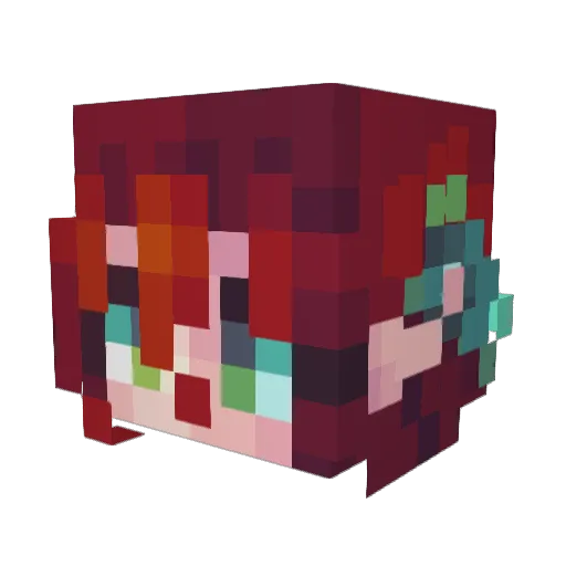anonymouse_02 Minecraft avatar head, 3D render