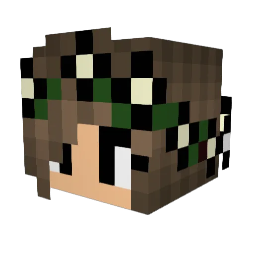 anorev Minecraft avatar head, 3D render