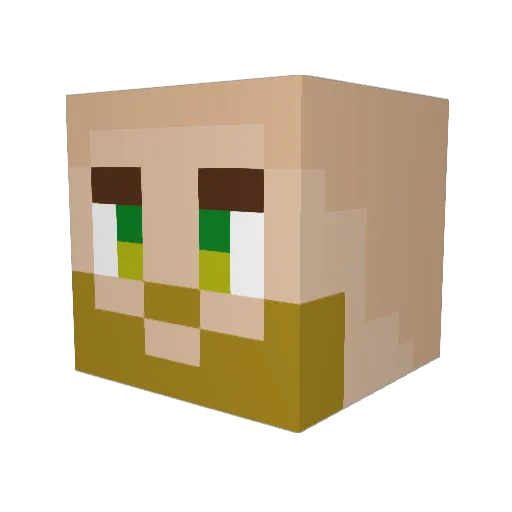 anotherbrock Minecraft avatar head, 3D render