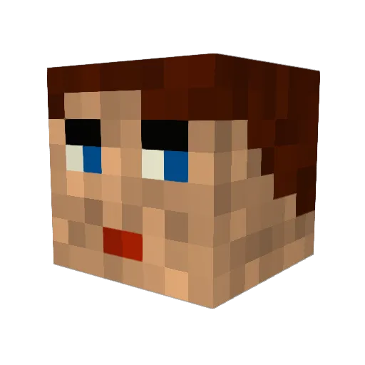 anowakow Minecraft avatar head, 3D render