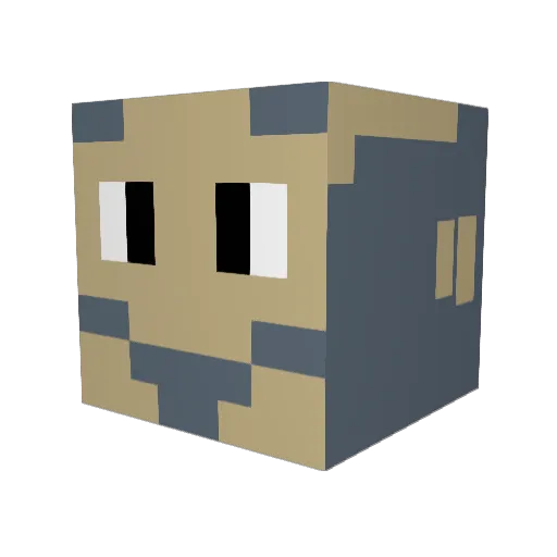 anpandude Minecraft avatar head, 3D render