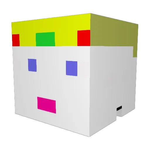 anpanmen0801 Minecraft avatar head, 3D render