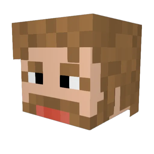 anprims Minecraft avatar head, 3D render