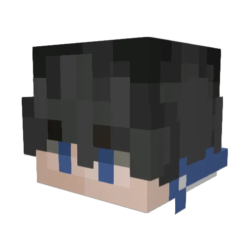 anqelliic Minecraft avatar head, 3D render