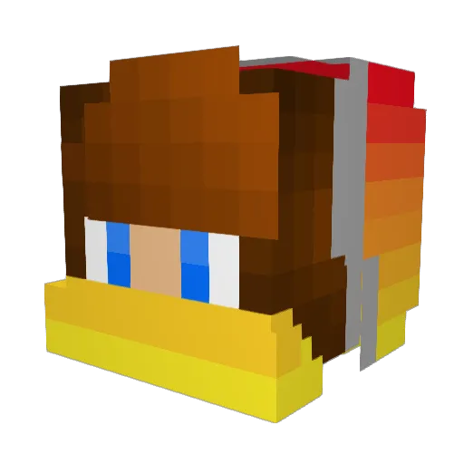 anqesteckt_ Minecraft avatar head, 3D render