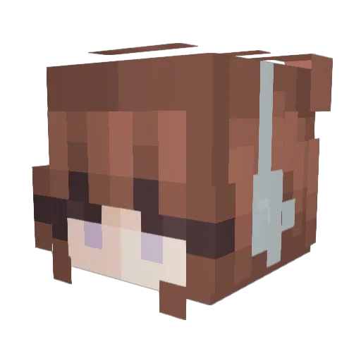 ansbot Minecraft avatar head, 3D render