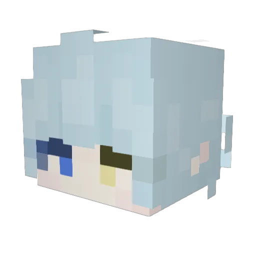 ansi134 Minecraft avatar head, 3D render