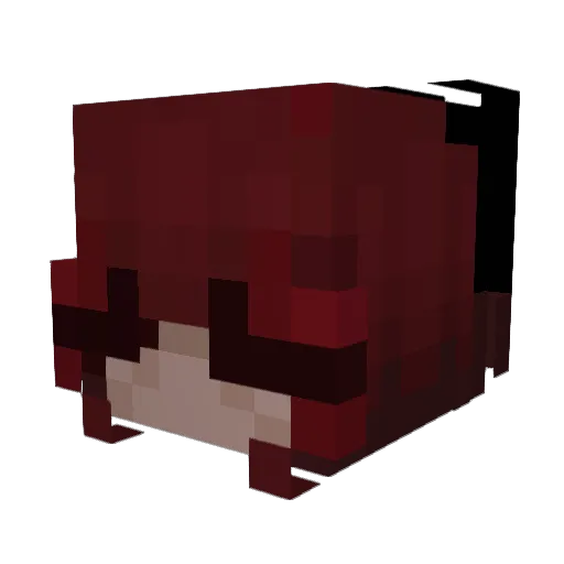 ansia Minecraft avatar head, 3D render
