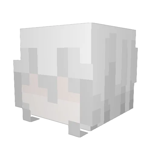 ansient Minecraft avatar head, 3D render
