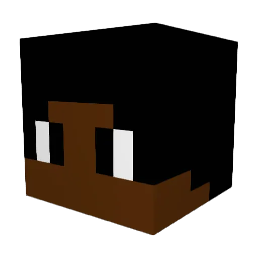 ansive Minecraft avatar head, 3D render