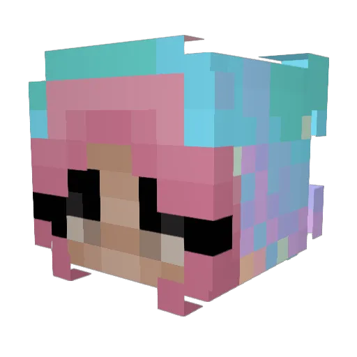 anssku Minecraft avatar head, 3D render