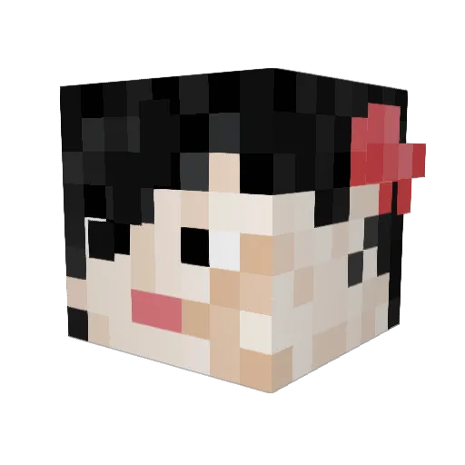 antagonizt Minecraft avatar head, 3D render