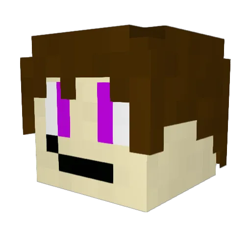 ante00 Minecraft avatar head, 3D render