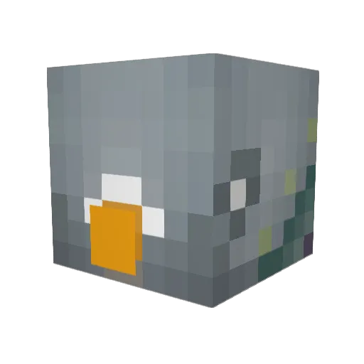 anteaterman_ Minecraft avatar head, 3D render