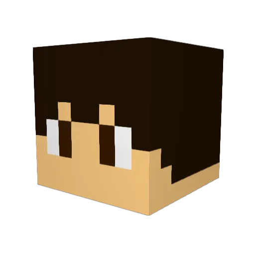 antej123 Minecraft avatar head, 3D render