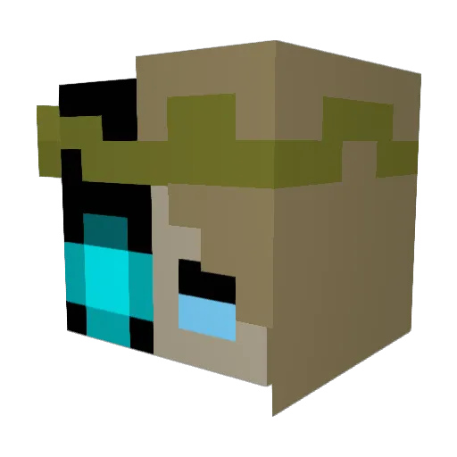 antek50 Minecraft avatar head, 3D render