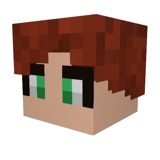 antell101 Minecraft avatar head, 3D render