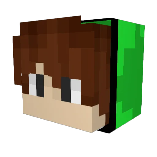 antepa Minecraft avatar head, 3D render