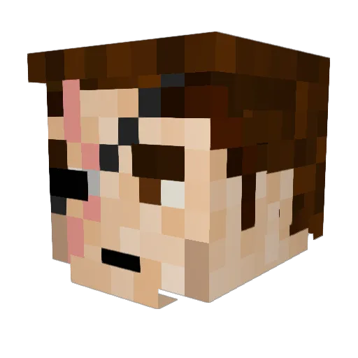 antgirard Minecraft avatar head, 3D render