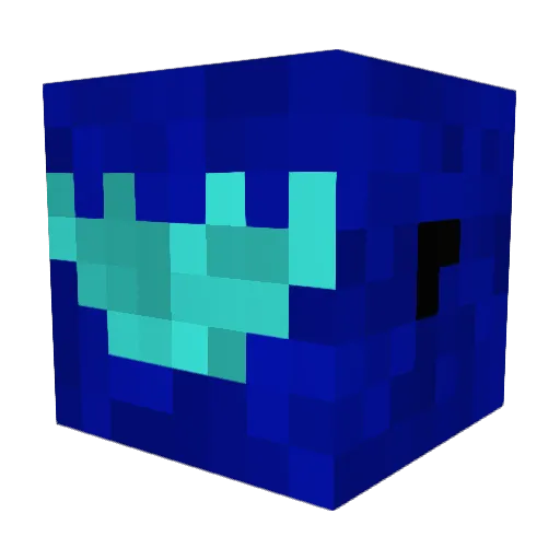 anthing Minecraft avatar head, 3D render