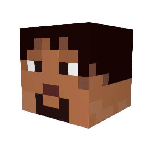 anthonygeo4 Minecraft avatar head, 3D render
