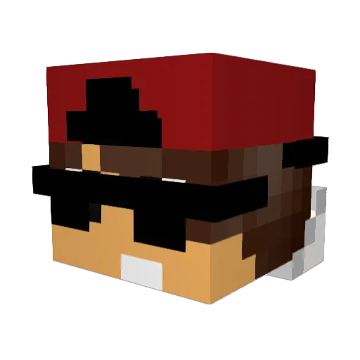 anthonyrandall Minecraft avatar head, 3D render