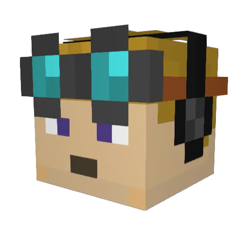 antiMRS Minecraft avatar head, 3D render