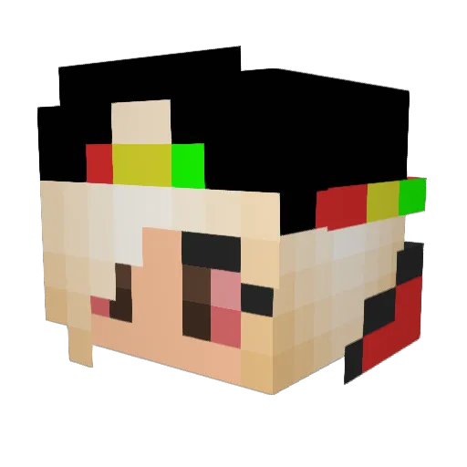 anti_loft Minecraft avatar head, 3D render
