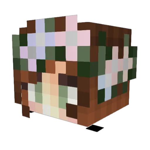 antichrist Minecraft avatar head, 3D render