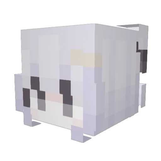 antidping Minecraft avatar head, 3D render