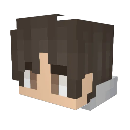 antifautumn Minecraft avatar head, 3D render