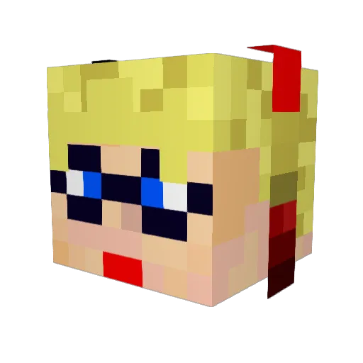 antihero_ Minecraft avatar head, 3D render