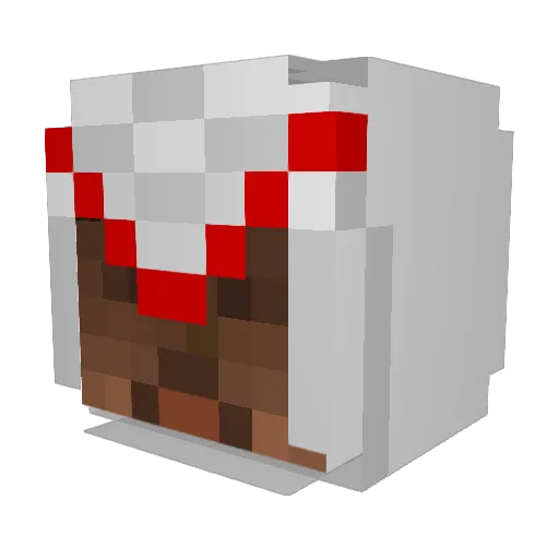 antineutrinum Minecraft avatar head, 3D render
