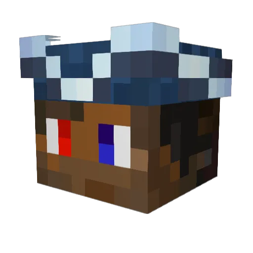 antioxidants Minecraft avatar head, 3D render