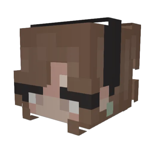 antiphi Minecraft avatar head, 3D render