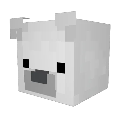 antipog_ Minecraft avatar head, 3D render