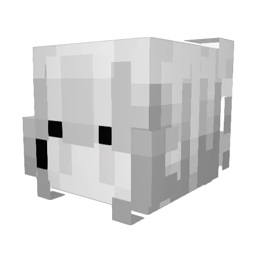 antisociaal Minecraft avatar head, 3D render